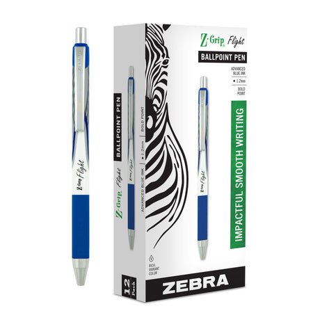 Z-Grip&reg; Flight Retractable Ballpoint Pens, Blue, Dozen