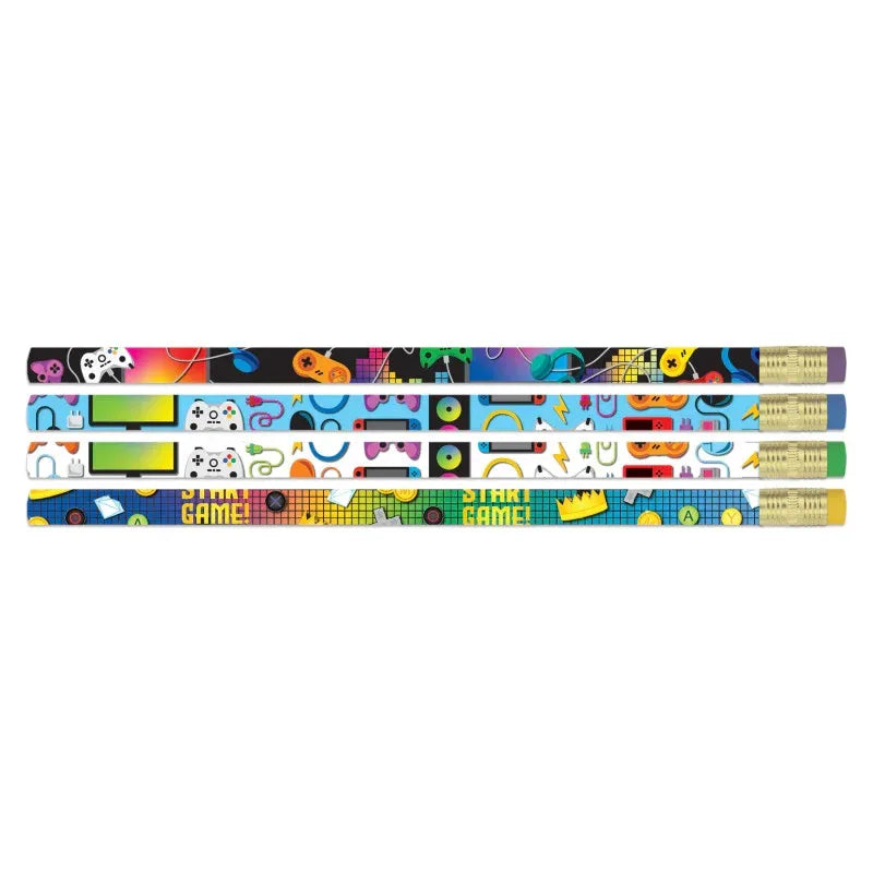 Game On Pencils, 12 Per Pack, 12 Packs
