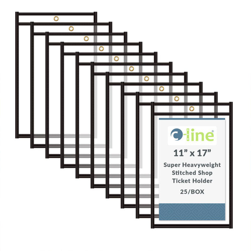 Shop Ticket Holders, Clear, 11" x 17", 25-Pack