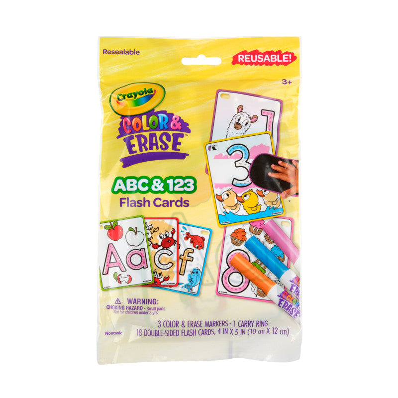 Color & Erase ABC & 123 Flash Cards