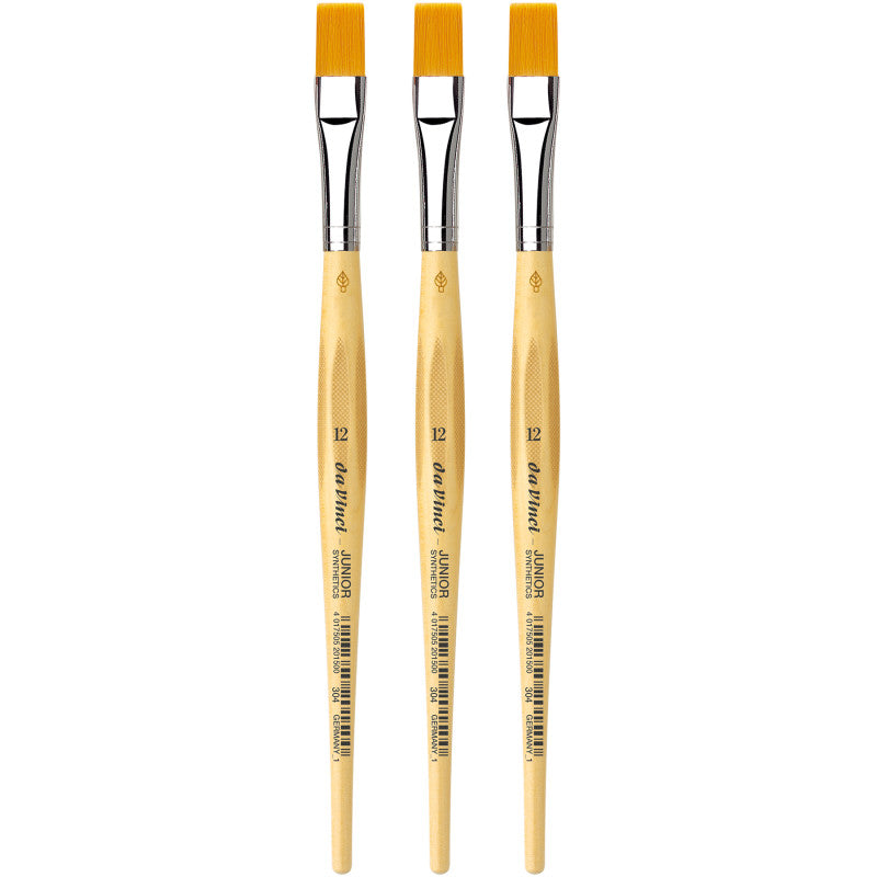 JUNIOR Synthetics Student Brush, Synthetic, Tempera, Round, Series 304, Size 12, Pack of 3