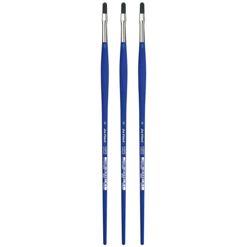 FORTE-Acrylics Student Brush, Synthetic, Acrylic & Oil, Filbert, Series 8650, Size 6, Pack of 3