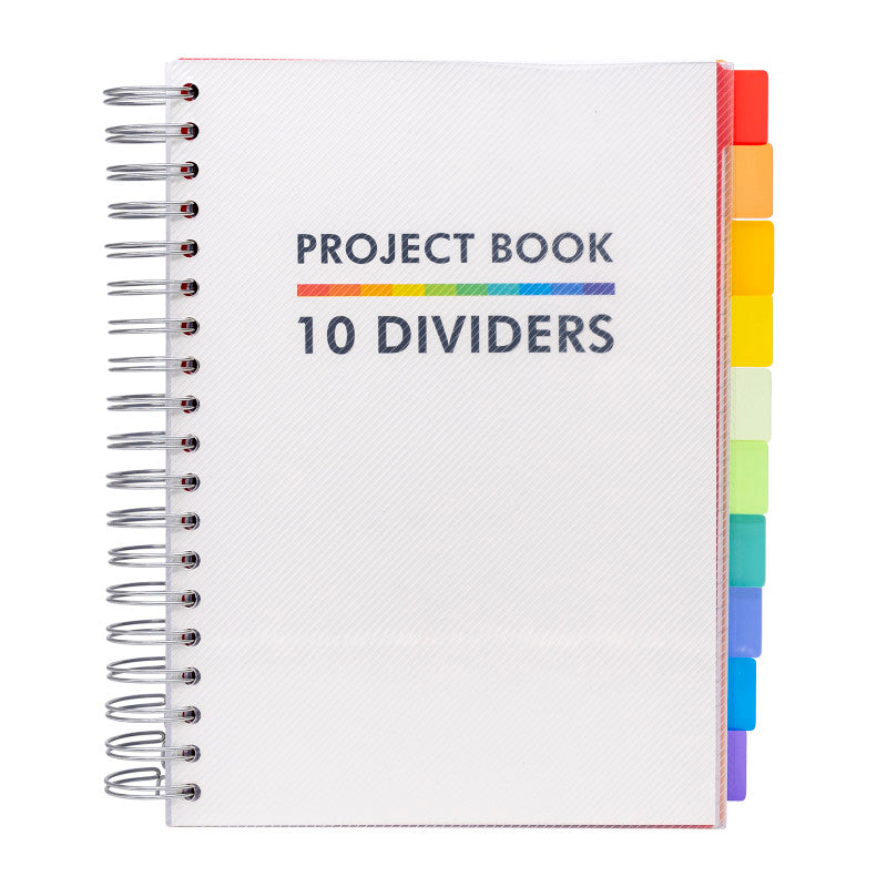 Basics B5 Project Book with 10 Dividers, White