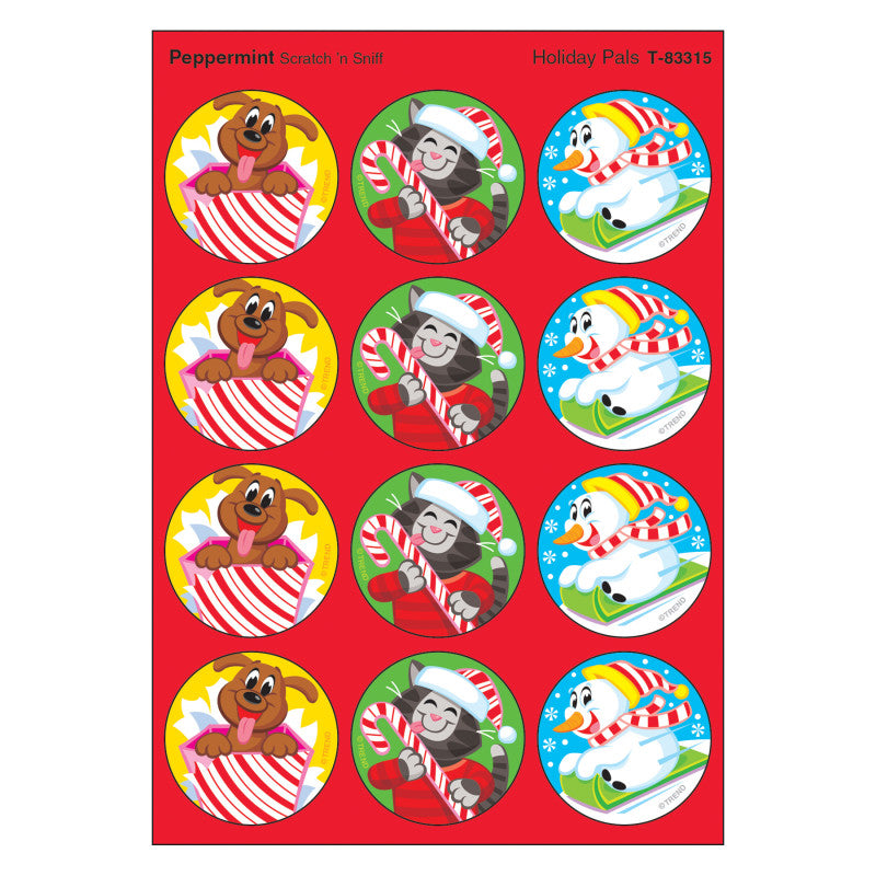 Holiday Pals/Peppermint Stinky Stickers&reg;, 48 Count