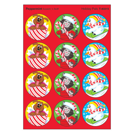 Holiday Pals/Peppermint Stinky Stickers&reg;, 48 Count
