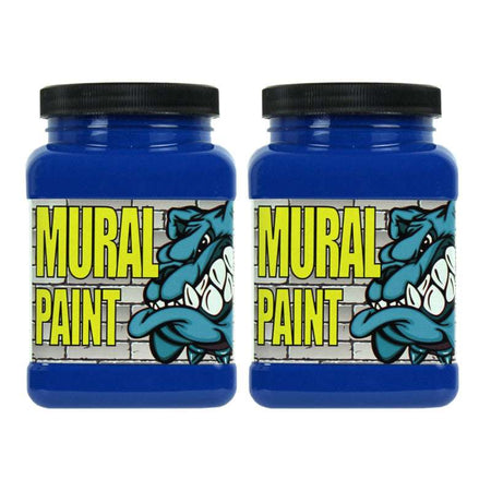 Mural Paint, Pint, Ice (Blue), Pack of 2