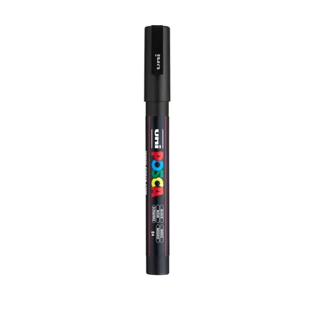 uni® POSCA PC-3M Water-Based Paint Markers, Reversible Fine Tip (0.9-1.3mm), Black