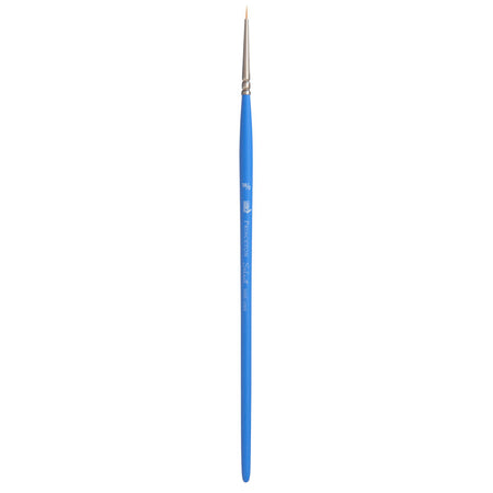 Select Artiste Short Liner Brush, Synthetic Bristles, Short Handle Mixed Media Paintbrush, Jewel Blue, Size 18/0, 1 Count