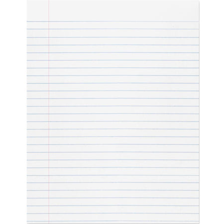 Composition Paper, White, Red Margin, 3/8" Ruled 8" x 10-1/2", 500 Sheets