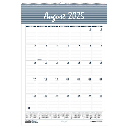 Bar Harbor Academic Wall Calendar, 22"L, 15.5"W