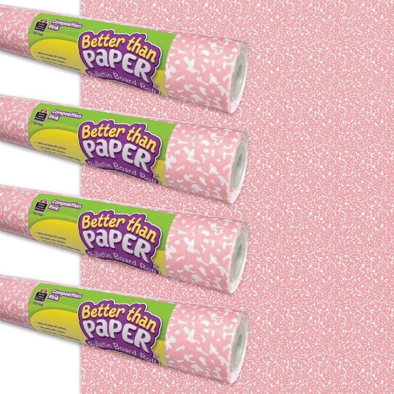 Composition Pink Better Than PaperÂ® Bulletin Board Roll 4-pack