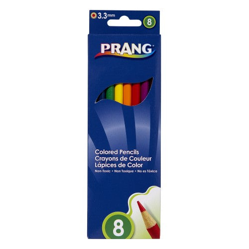 Prang Thick Core Colored Pencils, Assorted Colors, 3.3 mm core, 8 Count (DIXX22080)