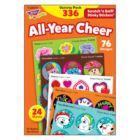 All Year Cheer Stinky Stickers&reg; Variety Pack, 336 Count