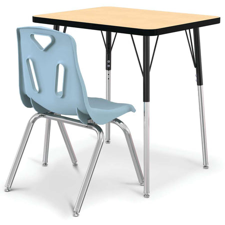 Jonti-Craft® Berries® Rectangle Student Desk - 24" X 30", A-height - Maple/Black/Black