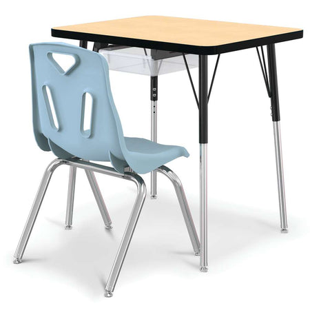 Jonti-Craft® Berries® Rectangle Student Desk - 24" X 30", A-height - Maple/Black/Black