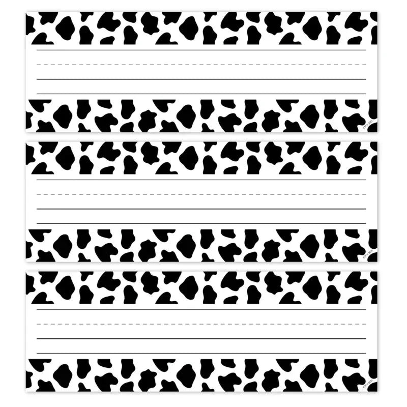 Farm Friends Cow Print Name Plates, 36 Per Pack, 3 Packs