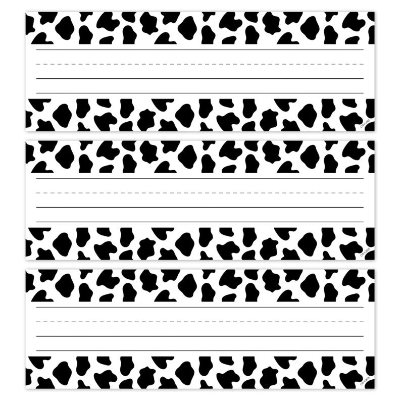 Farm Friends Cow Print Name Plates, 36 Per Pack, 3 Packs