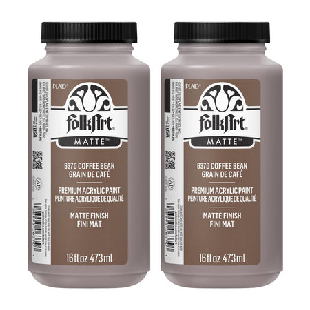 Acrylic Paint Matte, 16oz., Coffee Bean, Pack of 2