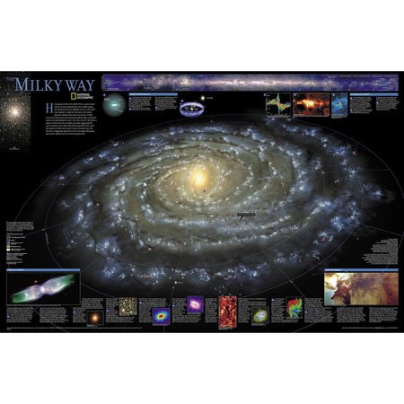 The Milky Way Map, Laminated, 31.25" x 20.25"