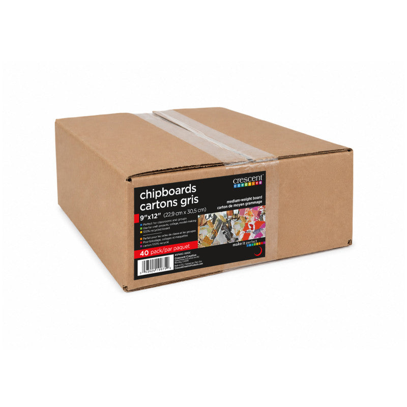 Chipboard Sheets, 9 x 12 in, Kraft, 40-Pack