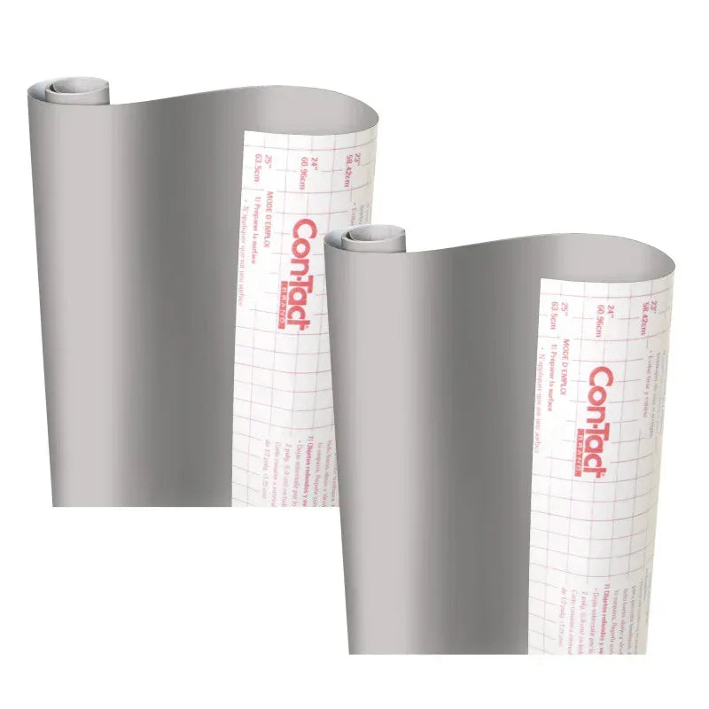 Creative Covering&trade; Adhesive Covering, Slate Gray, 18" x 16 ft, Pack of 2