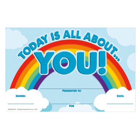 Today Is All About You Recognition Award, Pack of 36