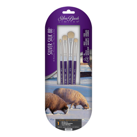 Silver Silk 88 SH 4-Piece Mini Mop Brush Set ab7560d3971564d242360d081c96dce7891dca87