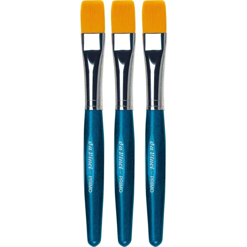 PRIMO Preschool Brush, Synthetic, Tempera, Flat, Series 354B, Size 16, Pack of 3