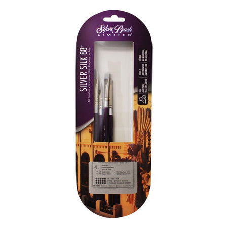 Silver Silk 88 SH 4-Piece Stroke Brush Set ac26b549f6195e338f03280d2ca891b3a5f800d7