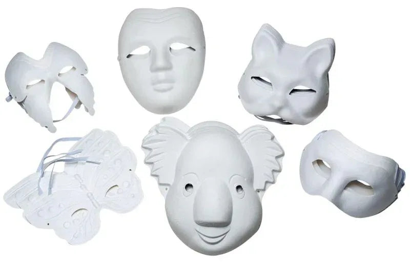 CREATIVITY STREET® PAPERBOARD MASKS, CLASSROOM PACK, ASSORTED SIZES, 24 PIECES