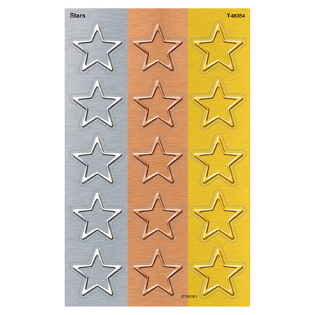I &hearts; Metal Stars superShapes Stickers - Large, 120 Count