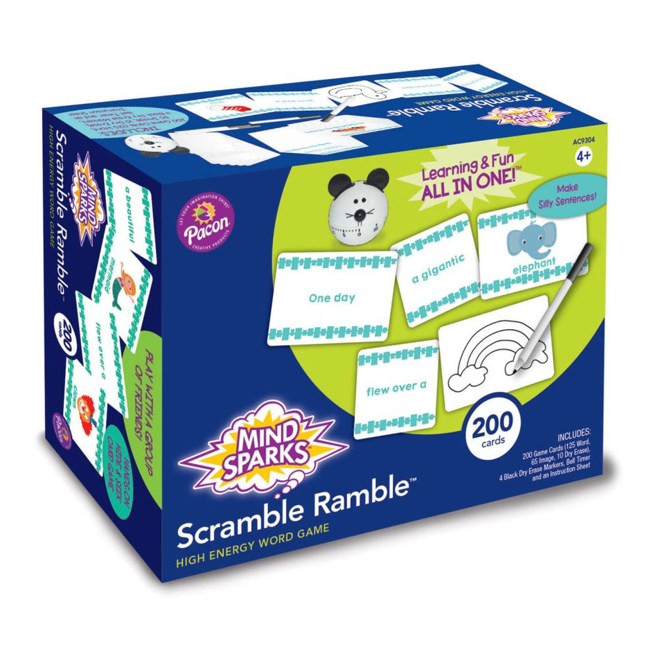 Mind Sparks Scramble Ramble Word Game, Assorted Components, Assorted Sizes, 200 Cards