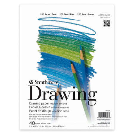200 Series Drawing Pad, 40 Sheet, 9x12 inch, 1 Count