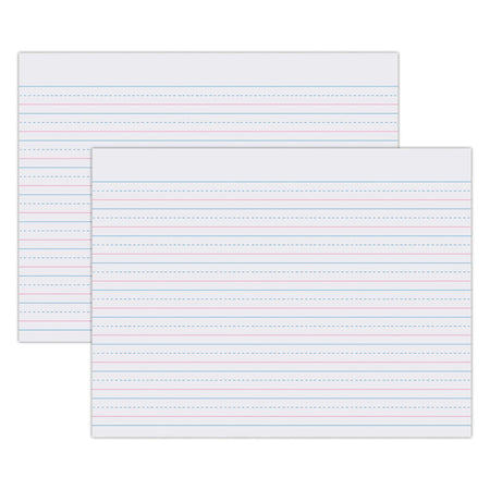 Sulphite Handwriting Paper, Dotted Midline, Grade 2, 1/2" x 1/4" x 1/4" Ruled Long, 10-1/2" x 8", , 500 Sheets Per Pack, 2 Packs
