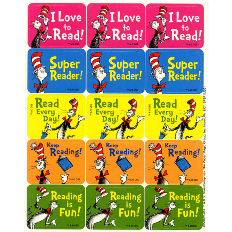 Cat in the Hat&trade; Reading Success Stickers, Pack of 120
