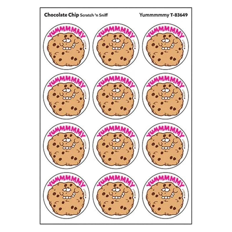 Yummmmmy/Chocolate Chip scent Retro Scratch 'n Sniff Stinky StickersÂ®, 24 ct.