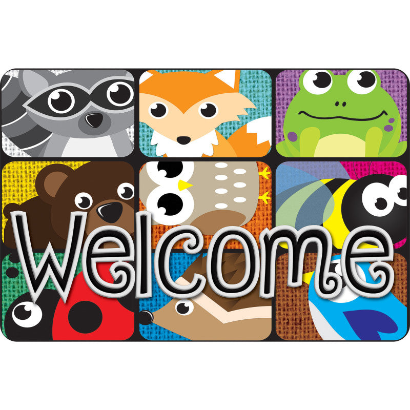 The Original Fun Mat&trade;, Welcome Mat, 15.5" x 23.5", Keyhole Kritters Welcome