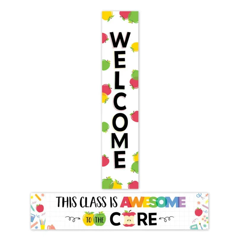 Apple Time Welcome 2-Sided Banner, 8" x 39"