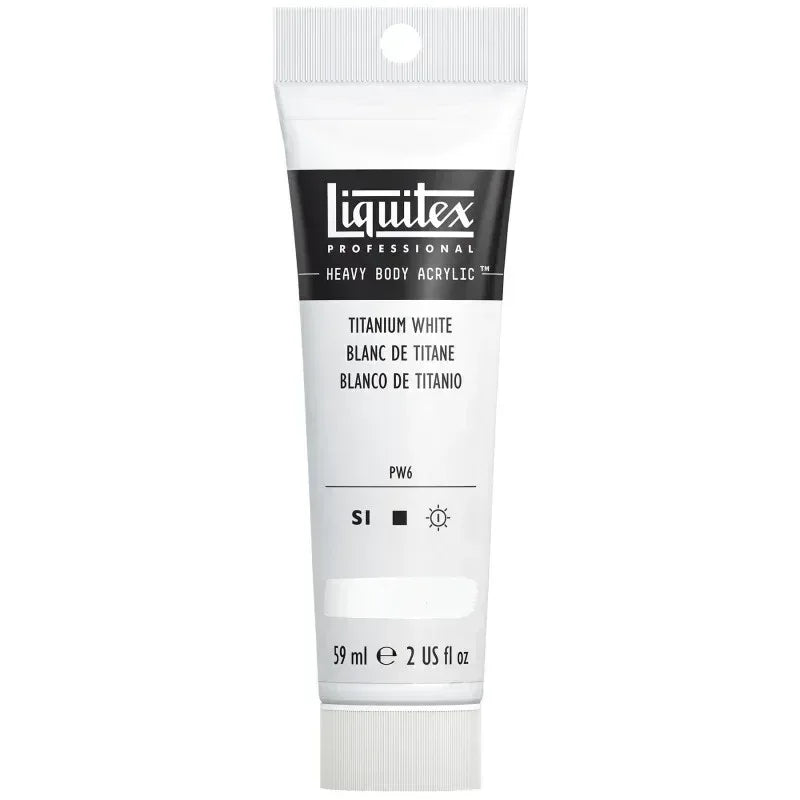 Professional Heavy Body Acrylic Paint, 59 mL Tube, Titanium White
