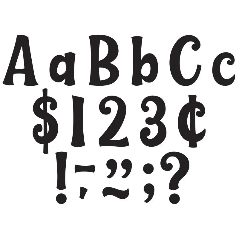Black 4" Wild Whimsy Letters Combo Pack, Pack of 270