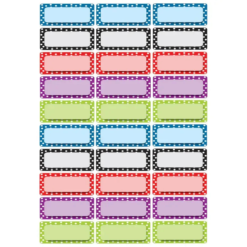 Die-Cut Magnetic Foam Color Dots Labels/Nameplates, Pack of 30