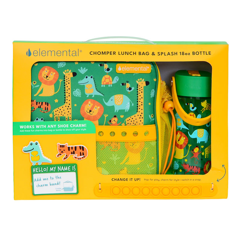 Kids Lunch Bag Combo Pack - Green Jungle
