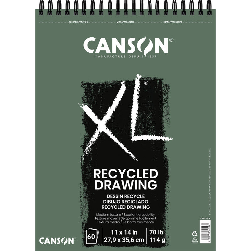 XL Series Drawing Pad, Recycled, Top Wire Binding, 60 Sheet, 11x14 inch, 1 Count