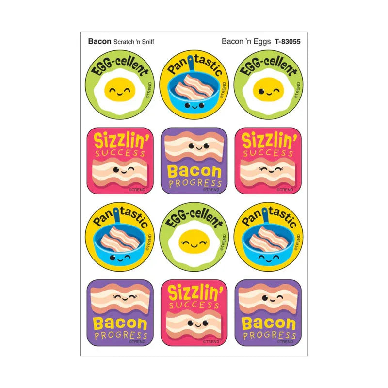 Bacon 'n Eggs, Bacon Scent Scratch 'n Sniff Stinky Stickers&reg;, Pack of 48