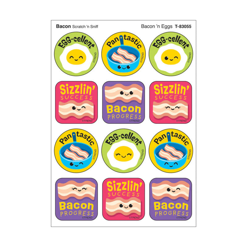 Bacon 'n Eggs, Bacon Scent Scratch 'n Sniff Stinky Stickers&reg;, Pack of 48