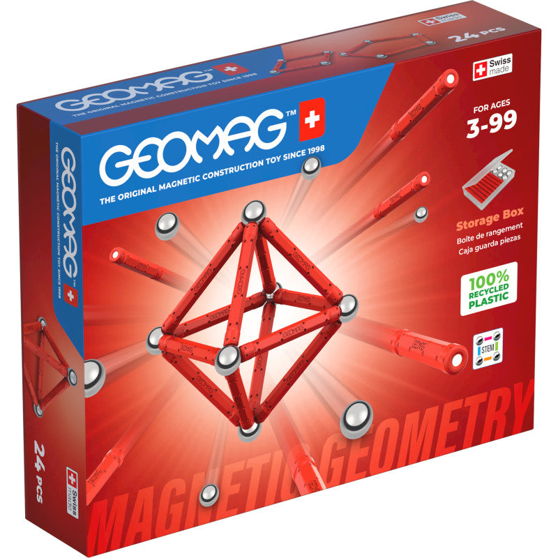 Classic Magnetic Geometry Construction Set, 24 Pieces