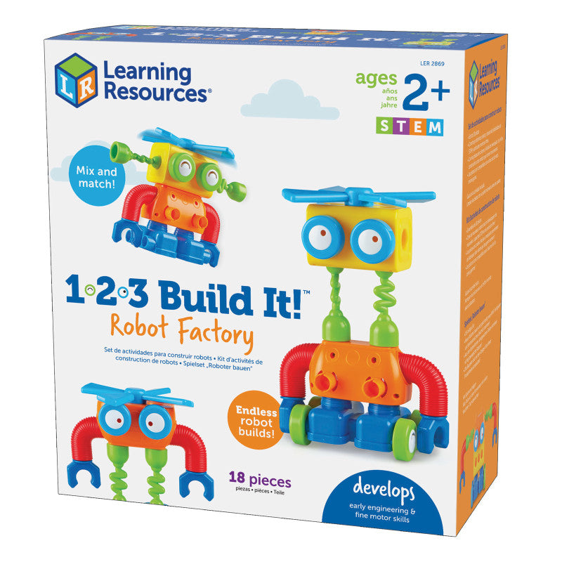 1-2-3 Build It!&trade; Robot Factory, 18 Pieces