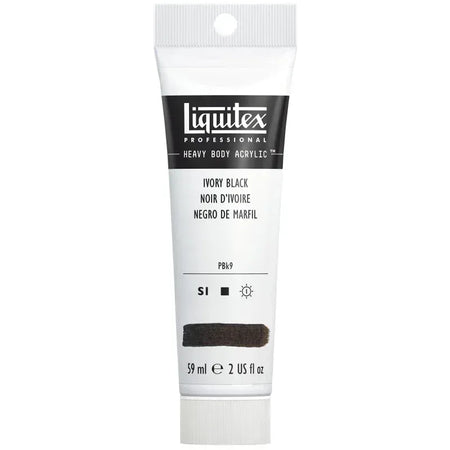 Professional Heavy Body Acrylic Paint, 59 mL Tube, Ivory Black