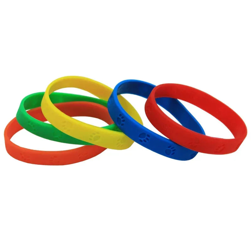 Paw Prints Wristbands, Pack of 10