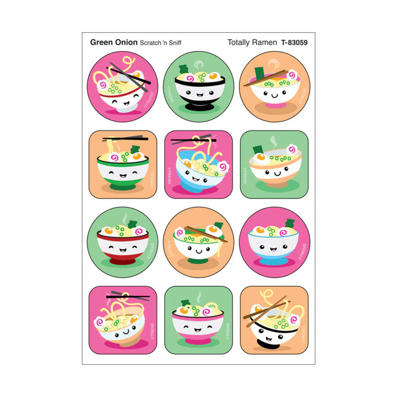 Totally Ramen, Green Onion Scent Scratch 'n Sniff Stinky Stickers&reg;, Pack of 48